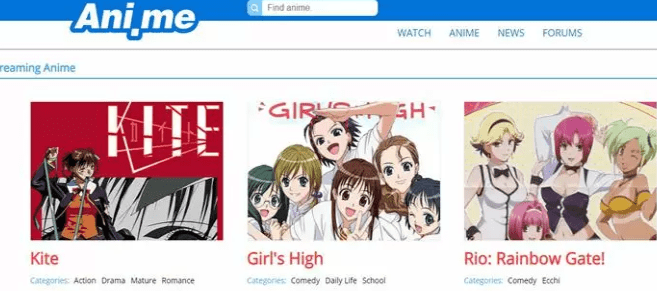 Anime streaming sites